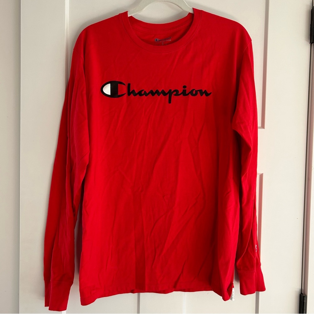 Champion Long Sleeve‎ Shirt Cotton Size Medium